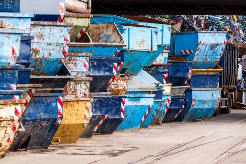 Residential property with a domestic skip in front