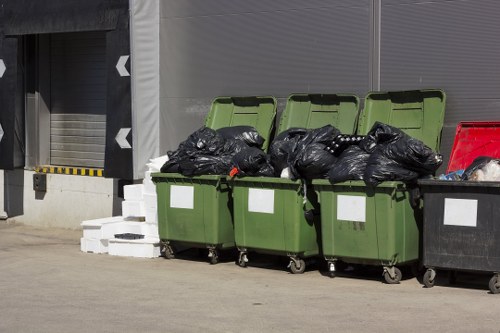 Various types of hazardous waste materials