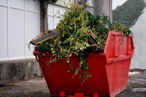 Properly placed skip container in a residential area of Sudbury
