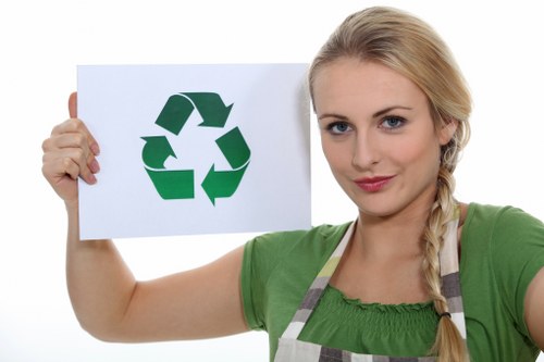 Commercial rubbish removal service in action